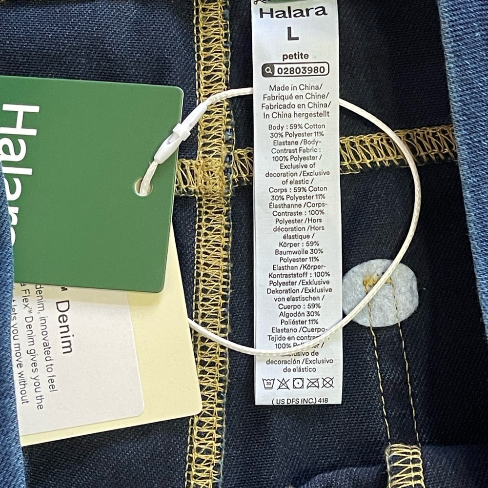 HALARA Flex High Waisted Pockets Baggy Wide Leg Jeans NWT Sz LP - Picture 4 of 11